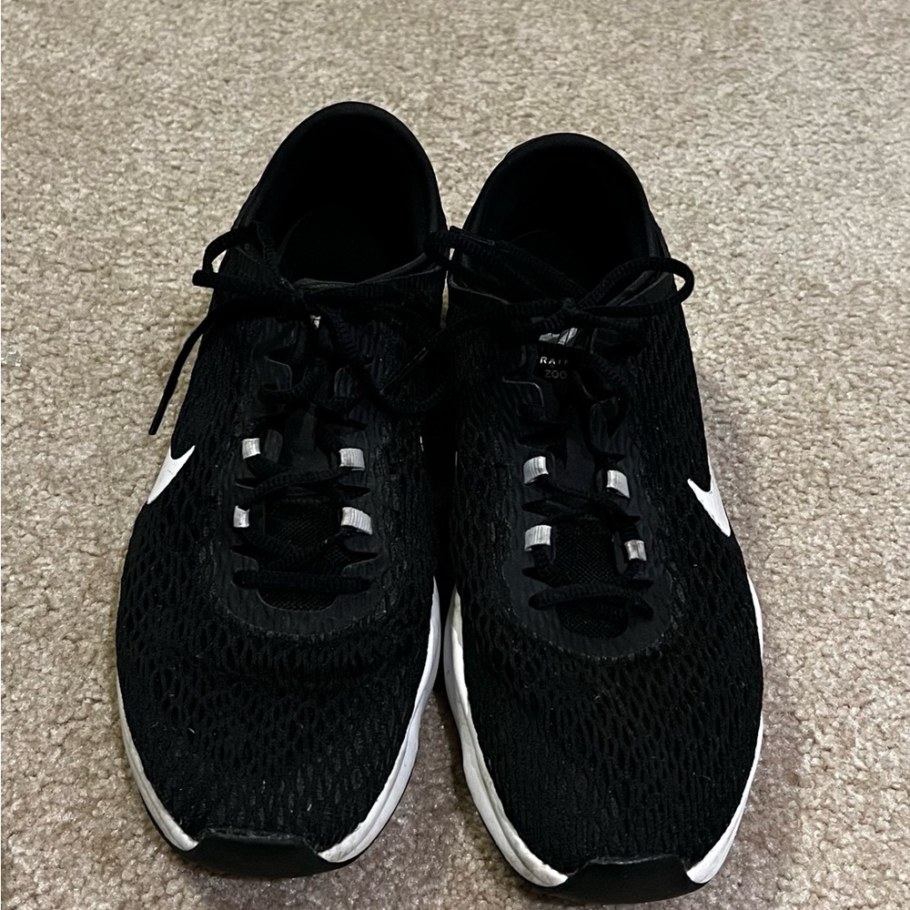 Nike Black Mesh Sneakers with White Details